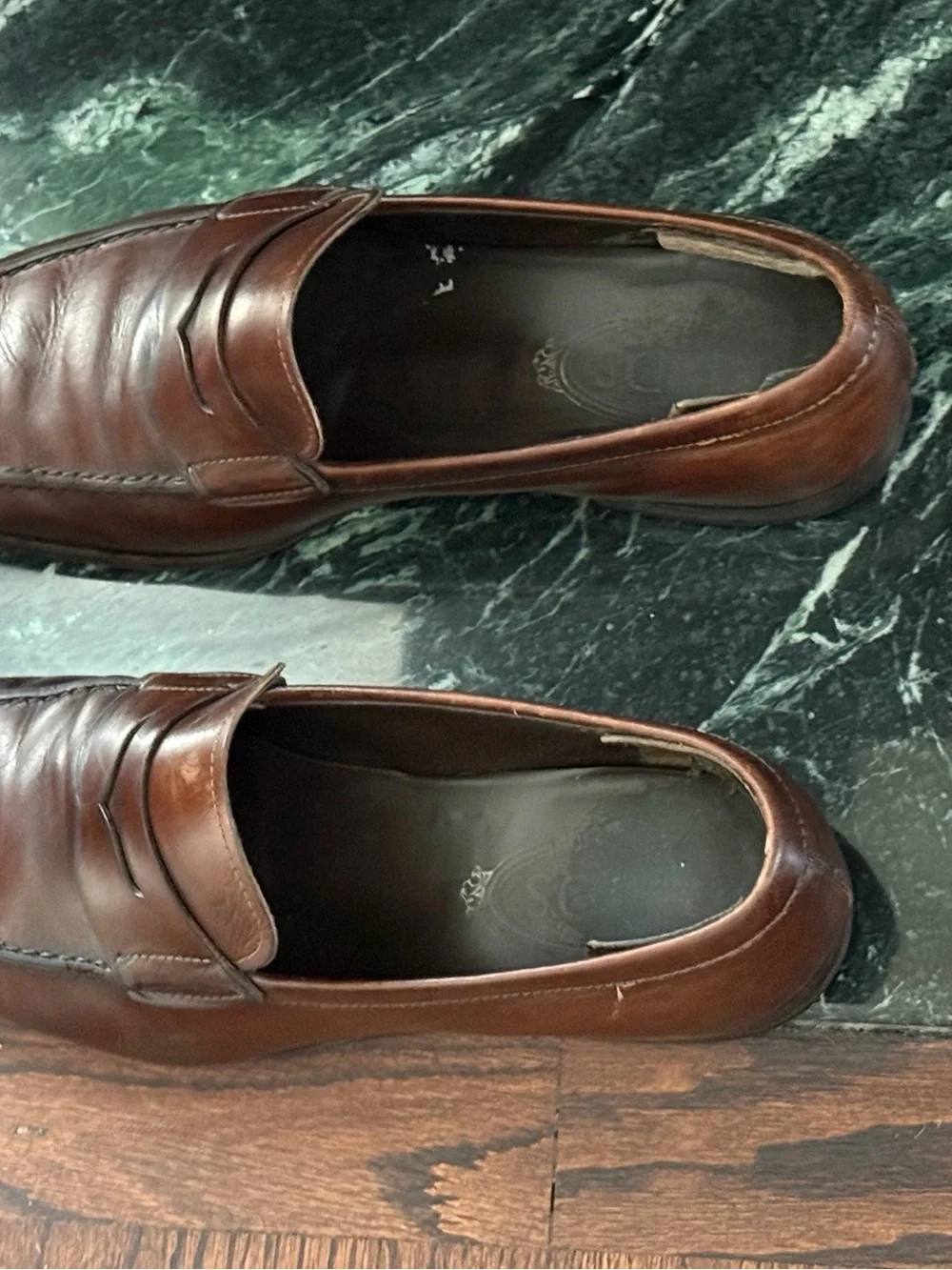 WEALTHY Allen Edmonds Brown Leather Penny Loafers
